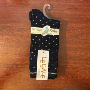 Crew-Length Socks Single Pair "DotCrew Black"